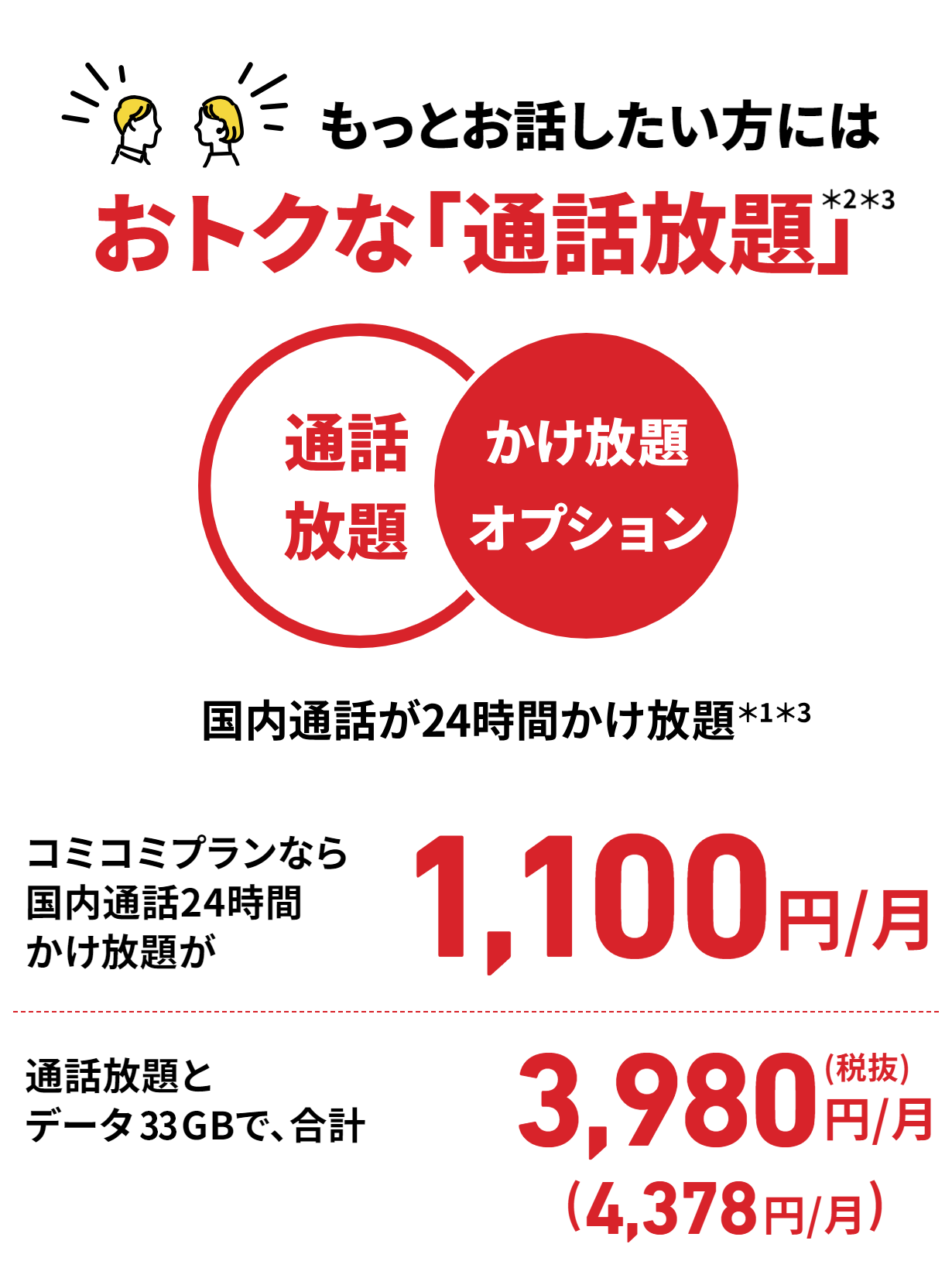 おトクな「通話放題」