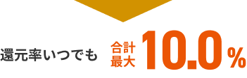 還元率いつでも合計最大10.0％