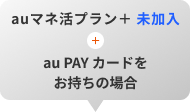 auマネ活プラン＋5G／4G加入＋au PAY ゴールドカードをお持ちの場合