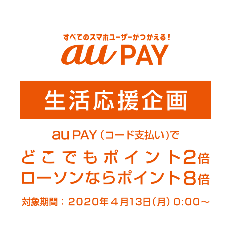 Au Payのお支払いで どこでもポイント2倍企画 Au