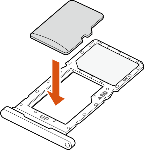 microSDメモリカードを取り付ける／取り外す | Lenovo Tab M10a 5G LET02 | オンラインマニュアル（取扱説明書） | au